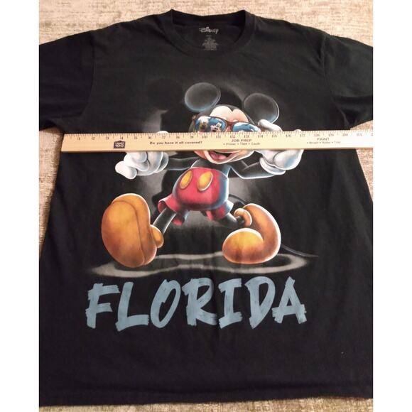Disney Mens Black Mickey Mouse & Friends Florida Short Sleeve T-Shirt Size Large - Picture 4 of 8